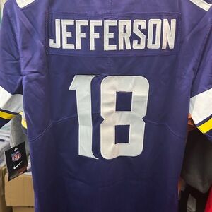 Nike Men's Purple and White Football Jersey
